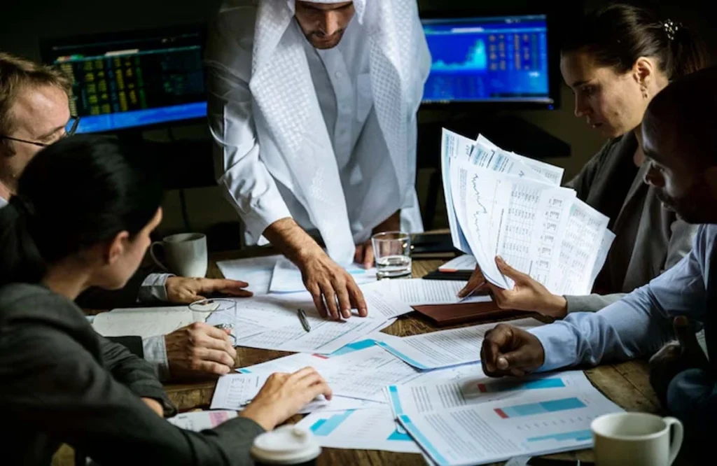 Business minds unite to plan SEO strategies. Partner with an SEO agency in Dubai that values teamwork, results, and long-term digital growth.