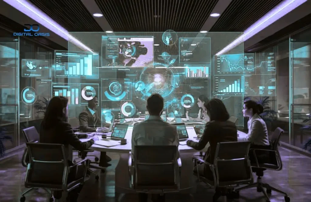 Image express the team work with the gpt 5.2 on the multiple project for the growth in market place.