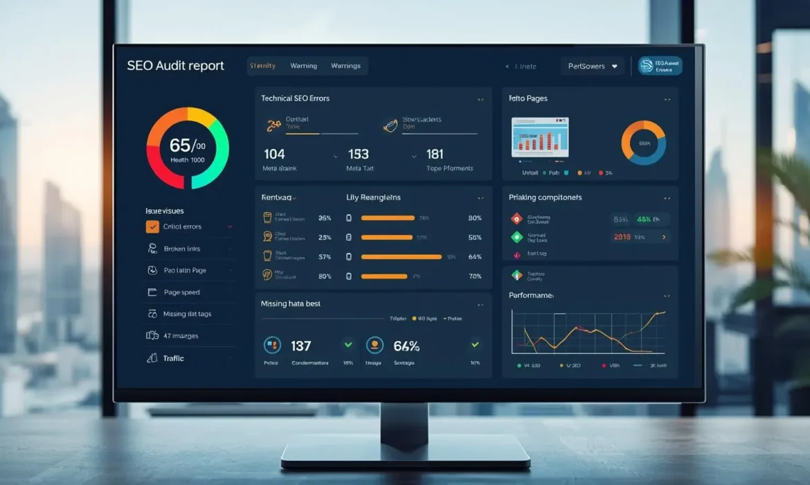 Affordable SEO Audit Services Dubai Report Dashboard