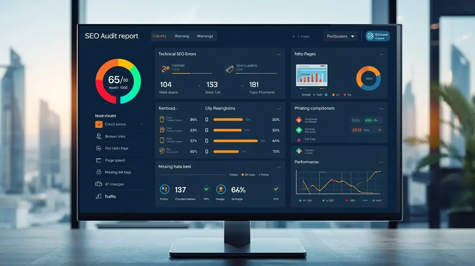 Affordable SEO Audit Services Dubai Report Dashboard