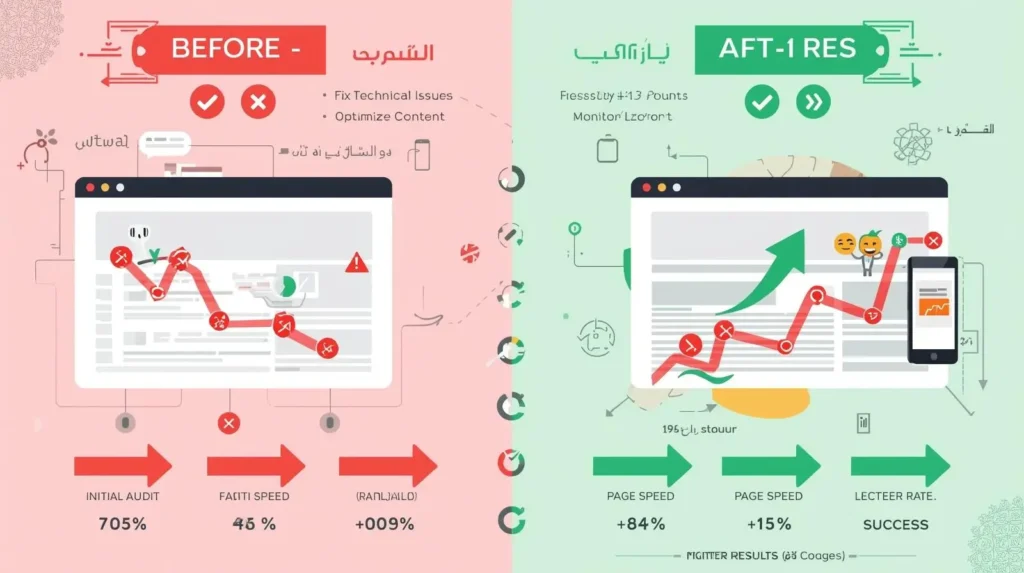 SEO Audit Before and After Results Dubai