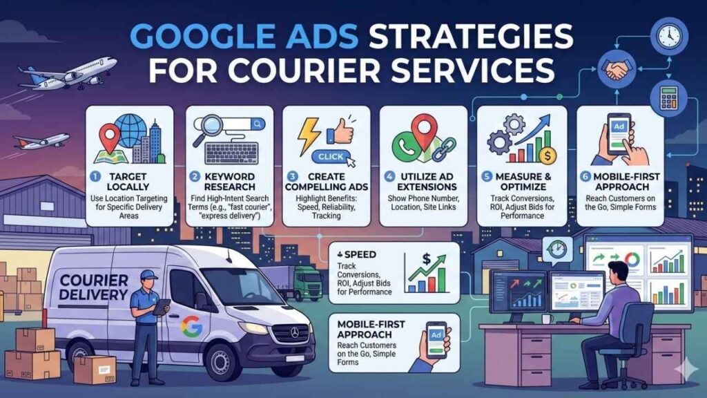google ads campaign for courier delivery services in dubai