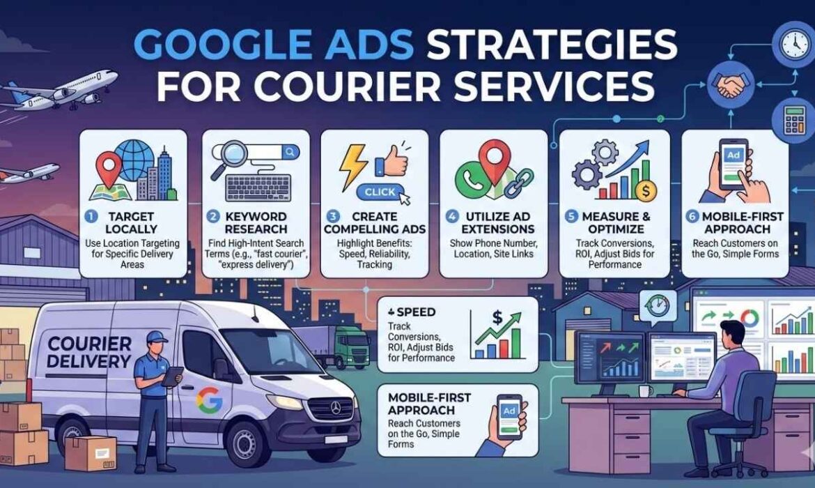 google ads campaign for courier delivery services in dubai